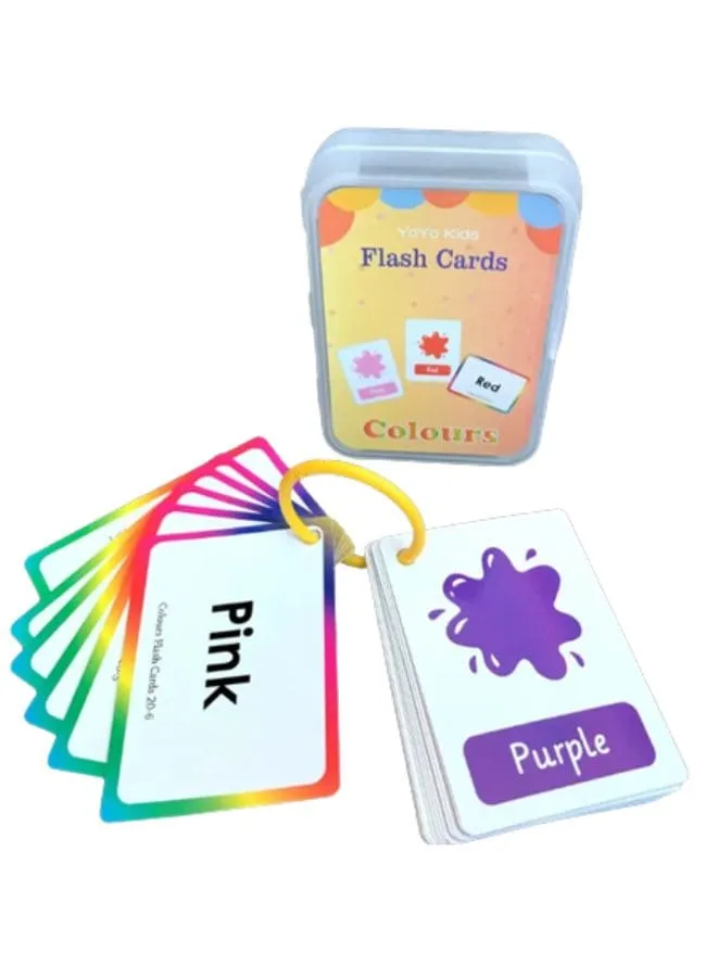 2 Sets Educational Flashcards Pocket Card Preschool Teaching Cards for kids, Colors & Shapes