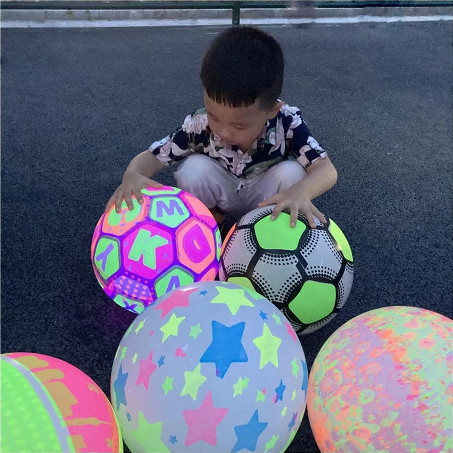 8056 Bouncy Stress Reliever Fun Play Led Rubber Balls for Kids (1Pc Only)