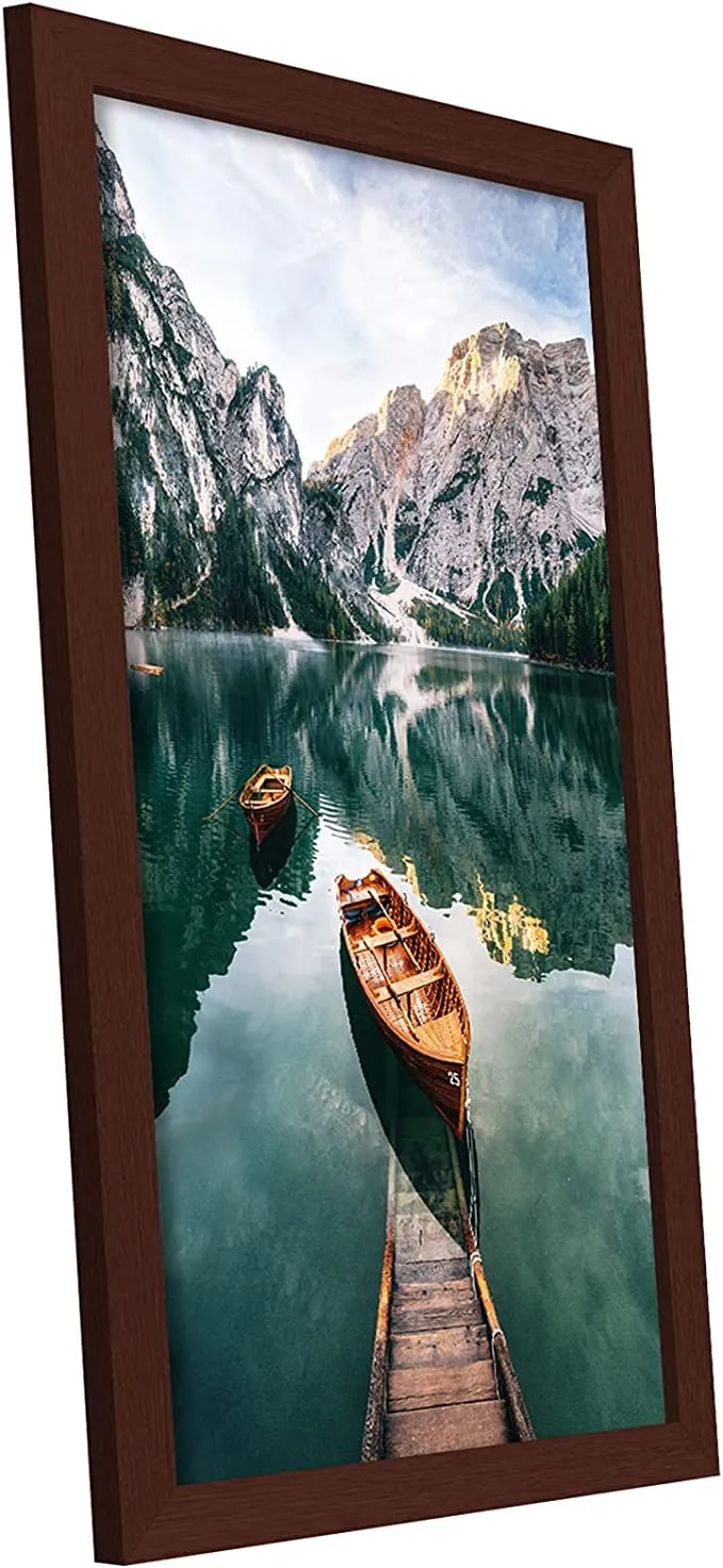 AbhiKalpya Art Studio A3 Size Photo Frame For Document, Photo, Quote,Certificate Wall Hanging Picture Frame For Home and Office Wall Decoration,12x18 inch, Brown 2