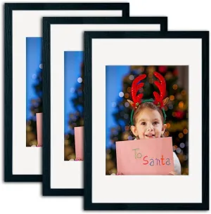 AbhiKalpya Art Studio A3 Size Photo Frame For Document,Certificate Wall Picture Frame For Home and Office Wall Decoration,12x18 inch, Black (Set of 3)