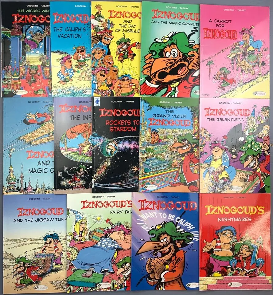 Adventures of Iznogoud Set x14 Cinebook paperback books by Goscinny Comic Lot