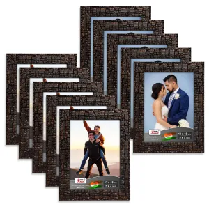 AJANTA ROYAL Classic 5 X 7 Photo Frame Insert (Brown Metalic) : A-54 (Set of 10)