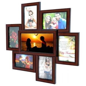 AJANTA ROYAL Synthetic Plastic Wall Photo Frame (19x19 inch, Brown)