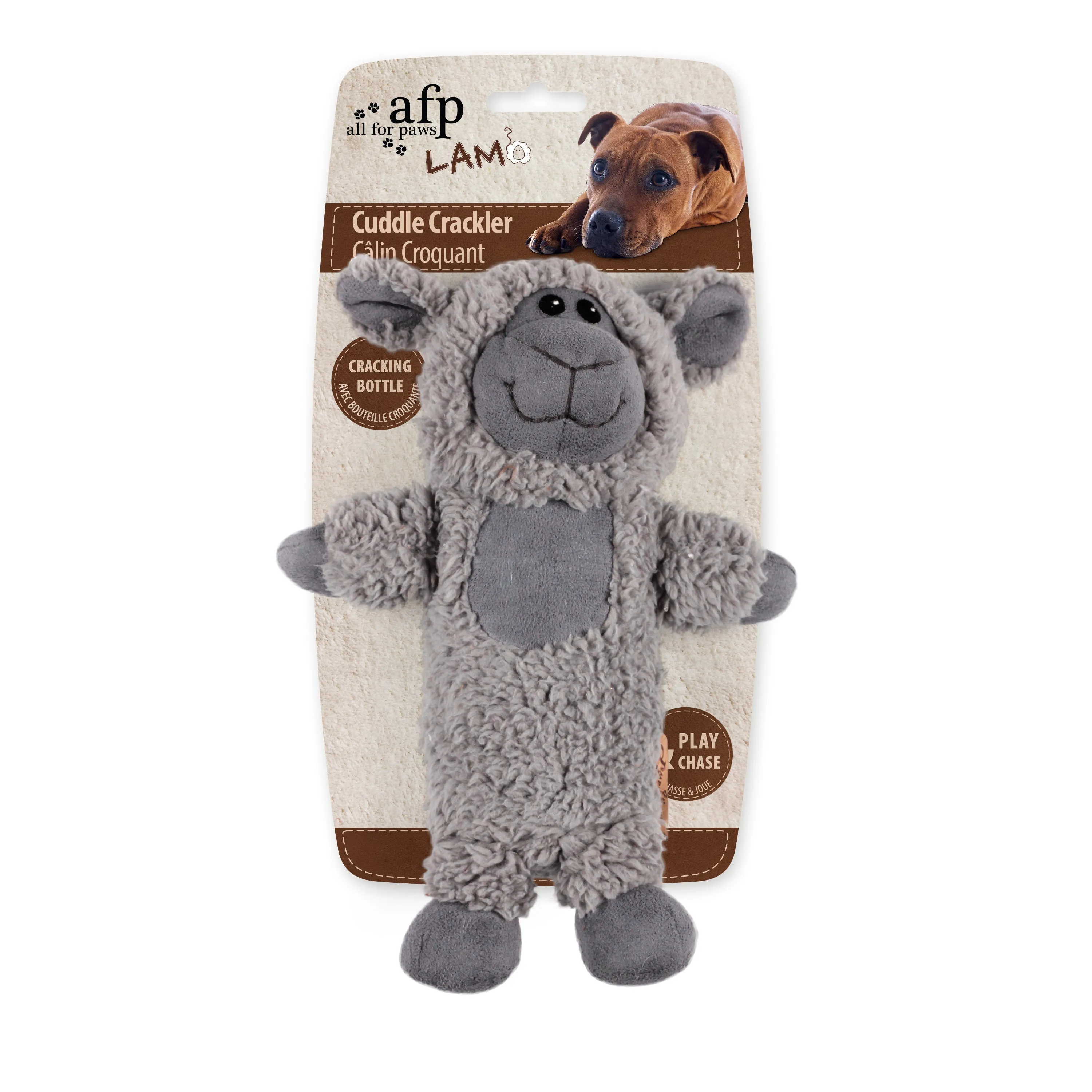 All For Paws Cuddle Cracklers Sheep Dog Toy