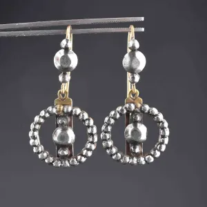 Antique Victorian Cut Steel Drop Earrings