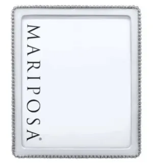 Beaded White 8x10 Photo Frame