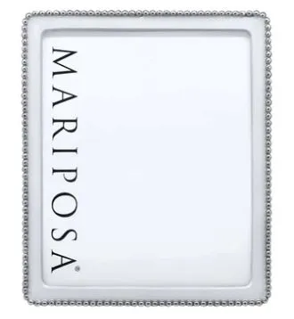 Beaded White 8x10 Photo Frame