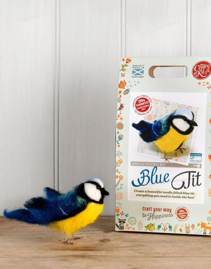 Blue Tit Needle Felting Kit, Crafty Kit Company