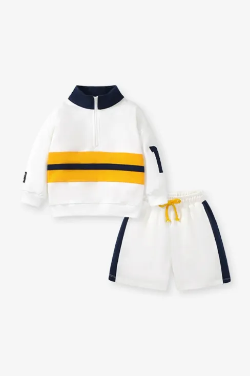 Boys Black and Yellow Color Block Set