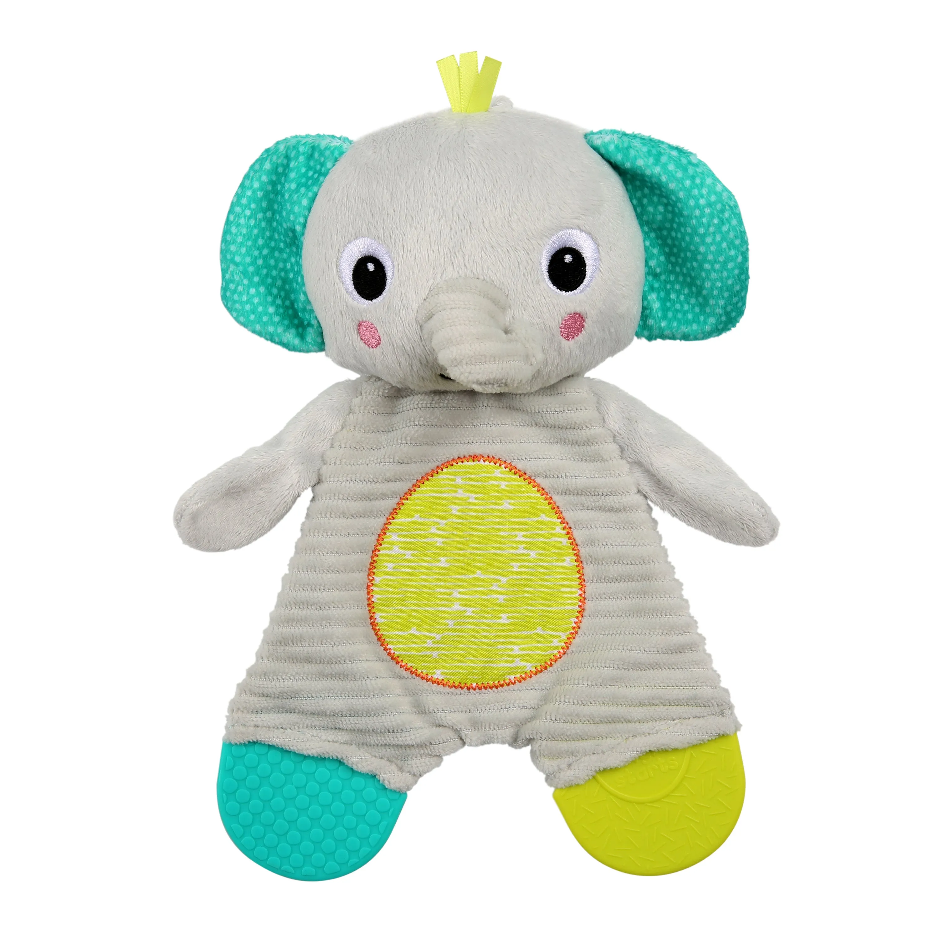 Bright Starts Snuggle & Teethe Plush Teether, Elephant