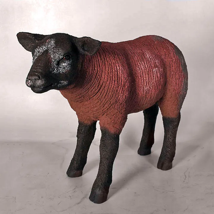 Brown Baby Texelaar Lamb Life Size Statue