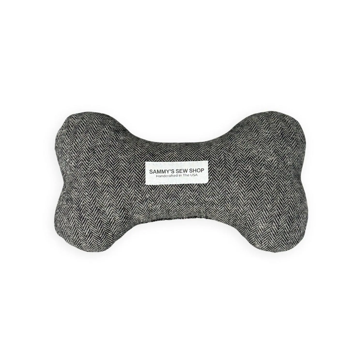 Charcoal Herringbone Squeaky Toy