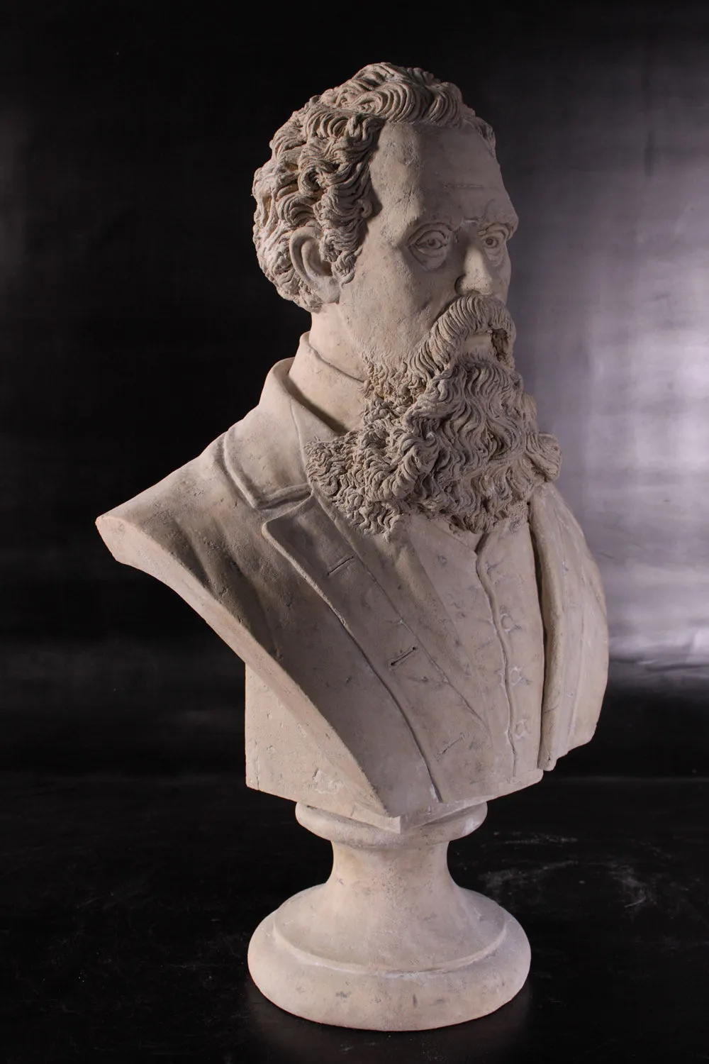 Charles Dickens Stone Bust Life Size Statue