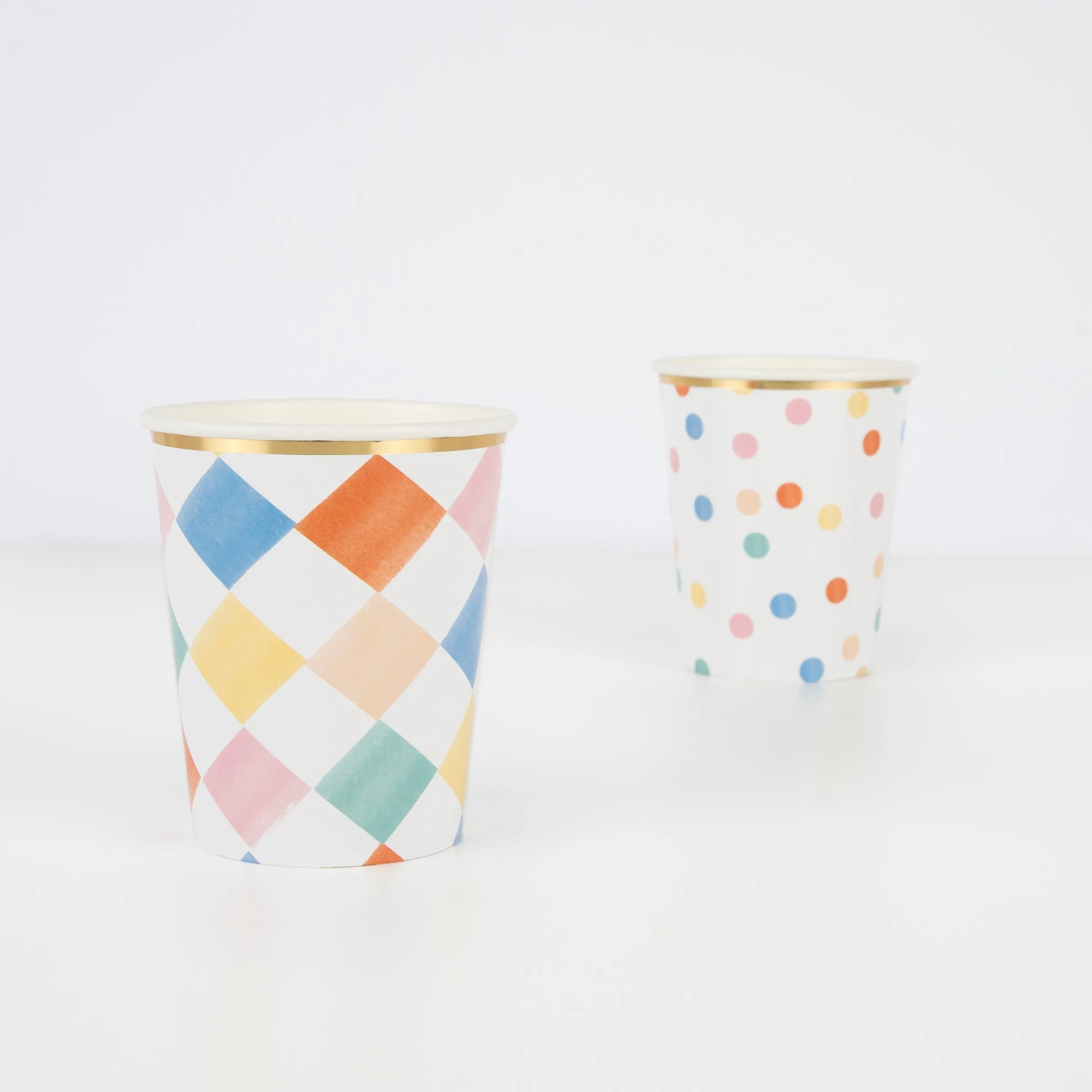 Colourful Pattern Cups (x 8)