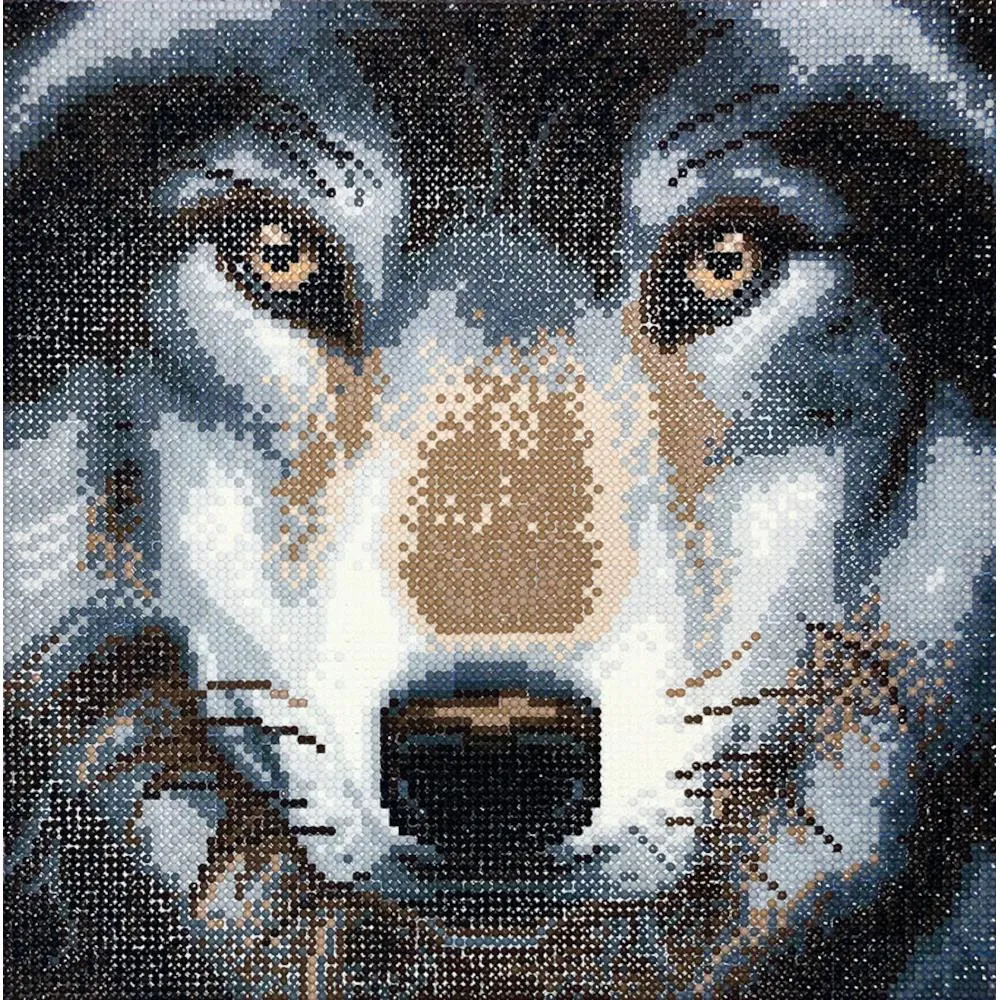 Craft Buddy DIY Crystal Art Medium Framed Kit - Wolf