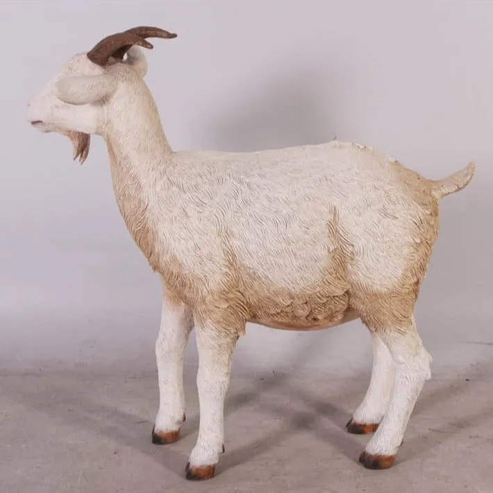 Cream Goat Life Size Statue