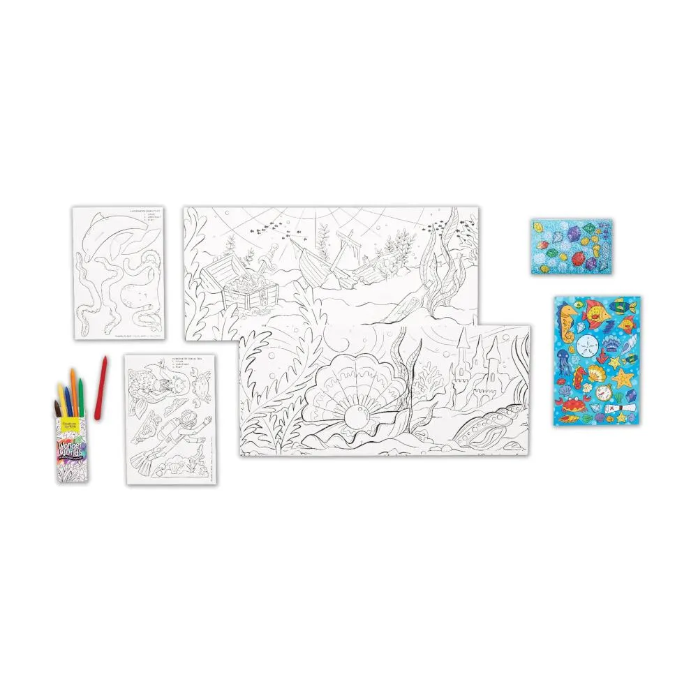 Creativity for Kids Wonder Worlds 3D Colouring Kit, Underwater Voyage