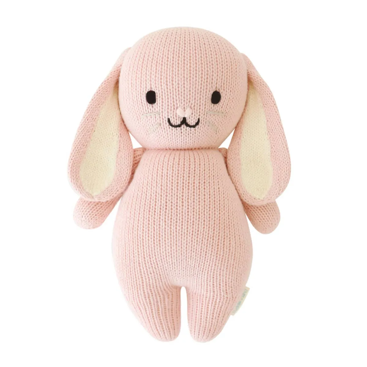 Cuddle   Kind Hand-Knit Doll - Big Baby Bunny (Rose)