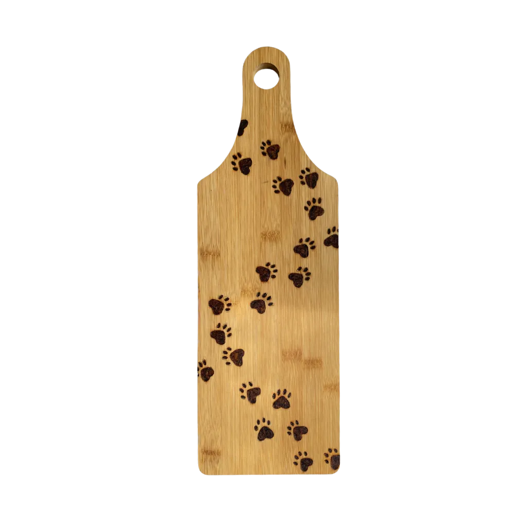 Decorative Wooden Cutting Board: Paw Prints