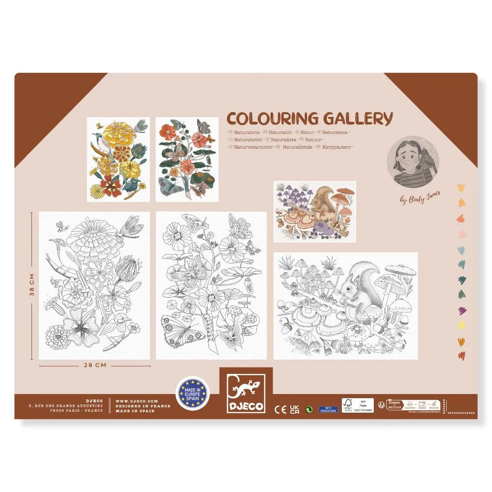 Djeco Colouring Gallery Kit - Naturalist