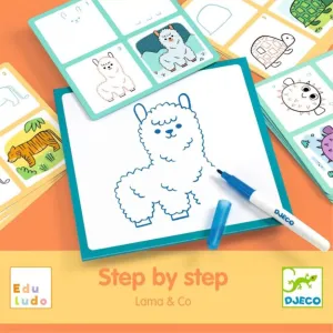 Djeco Step-by-Step Dry Erase Kit - Lama & Co