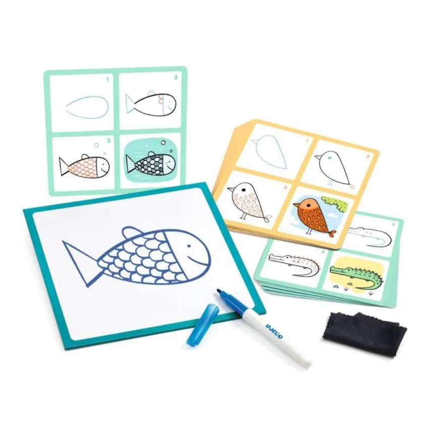 Djeco Step-by-Step Dry Erase Kit - Lama & Co