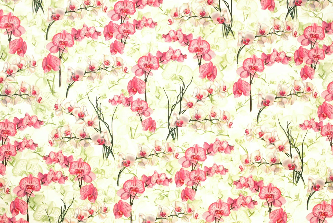 Florentine Print Pink Orchids