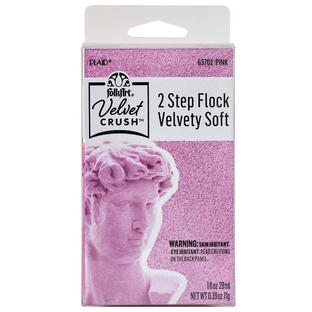 FolkArt Velvet Crush Flocking Kit - Pink