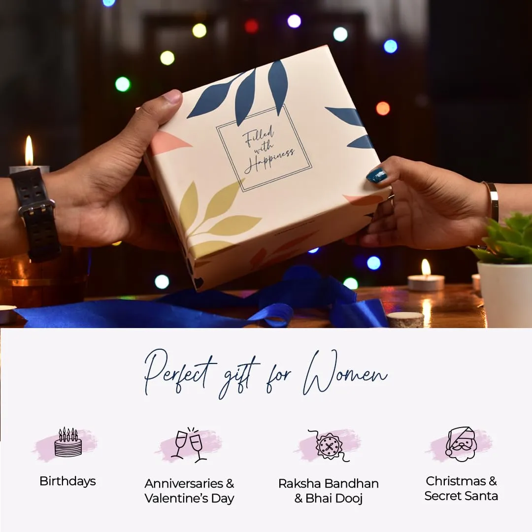 Gleevers Birthday Gift for Women|Gift Box of 2 with Candle(Black Amber Lavender,250gm) & Stone Studded Bracelet|Anniversary Gift for Wife, Valentine Gift for Girlfriend, Birthday Gift for Mother