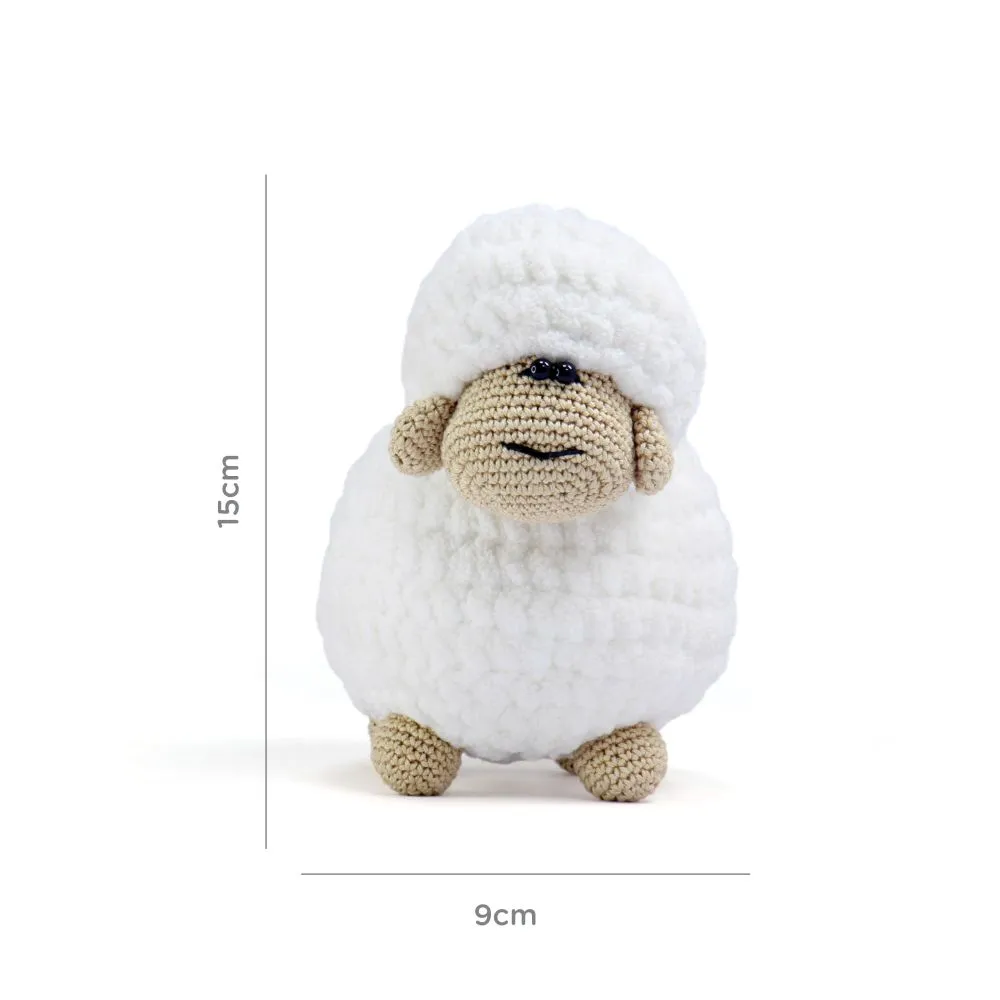 Happy Threads Cuddle Lamb - White and Brown