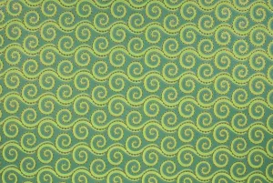 Indian Print Trailing Tentacles Green