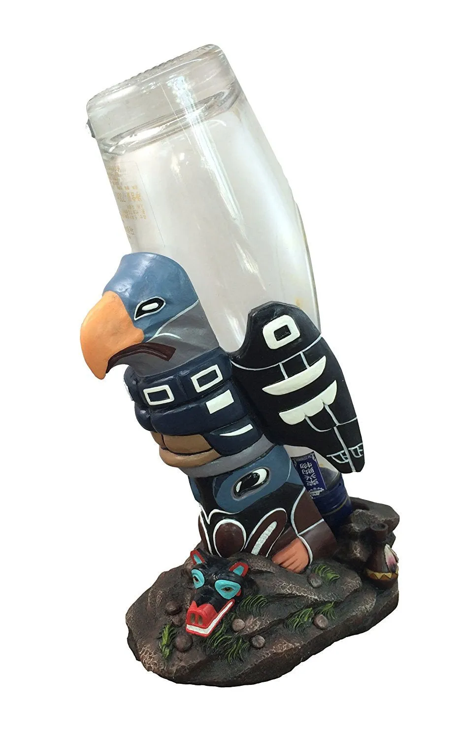 Indian Totem Wine Bottle Holder Statue