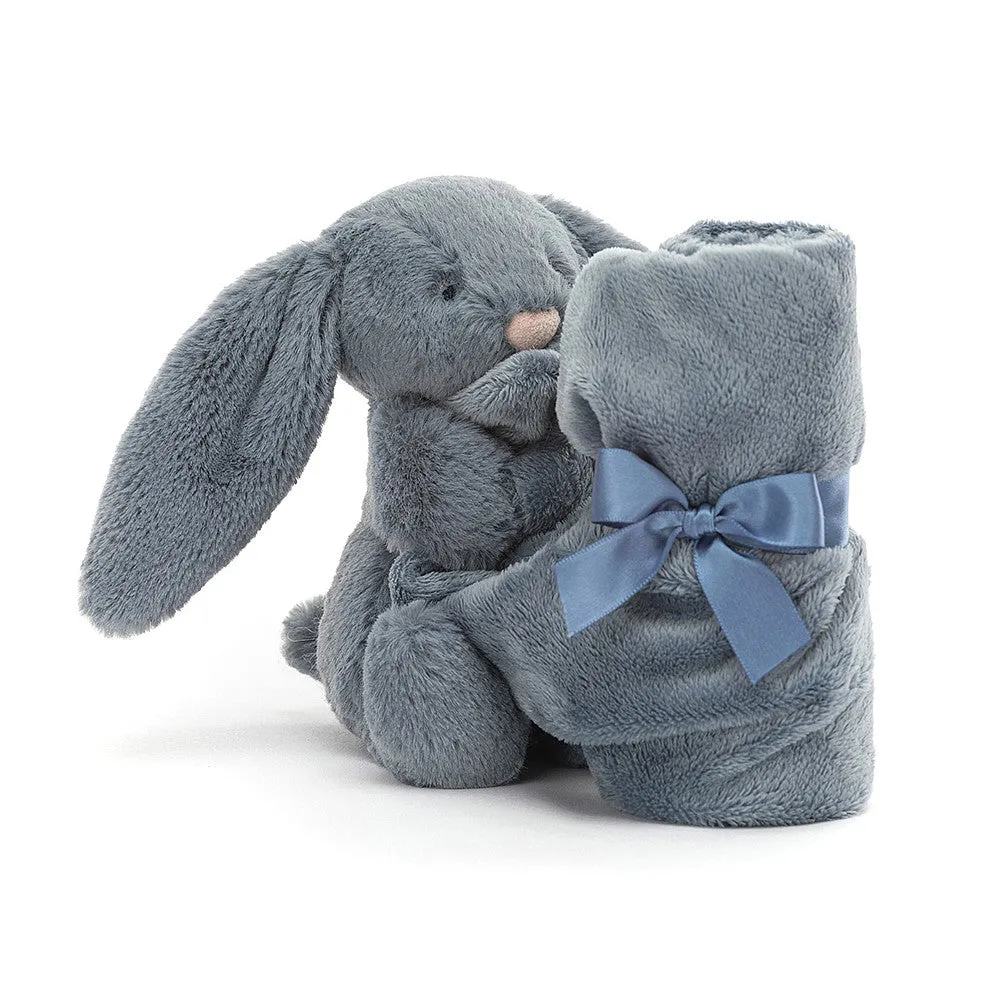 Jellycat Bashful Dusky Blue Bunny Soother - Personalisation Available