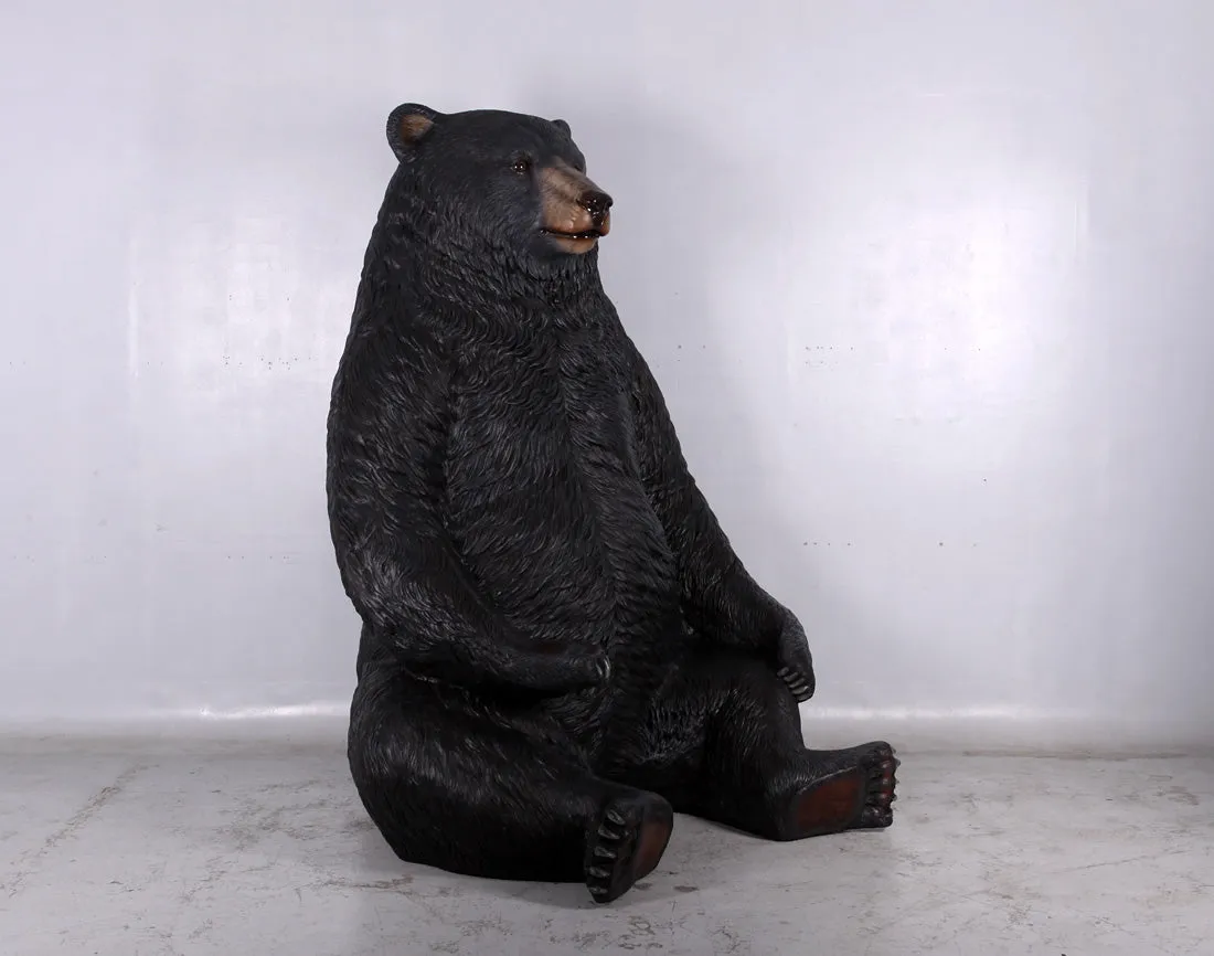 Jumbo Black Bear Life Size Statue