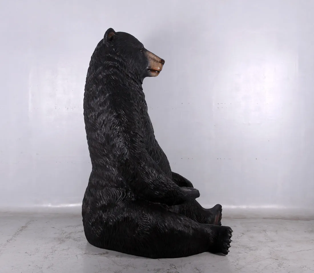 Jumbo Black Bear Life Size Statue