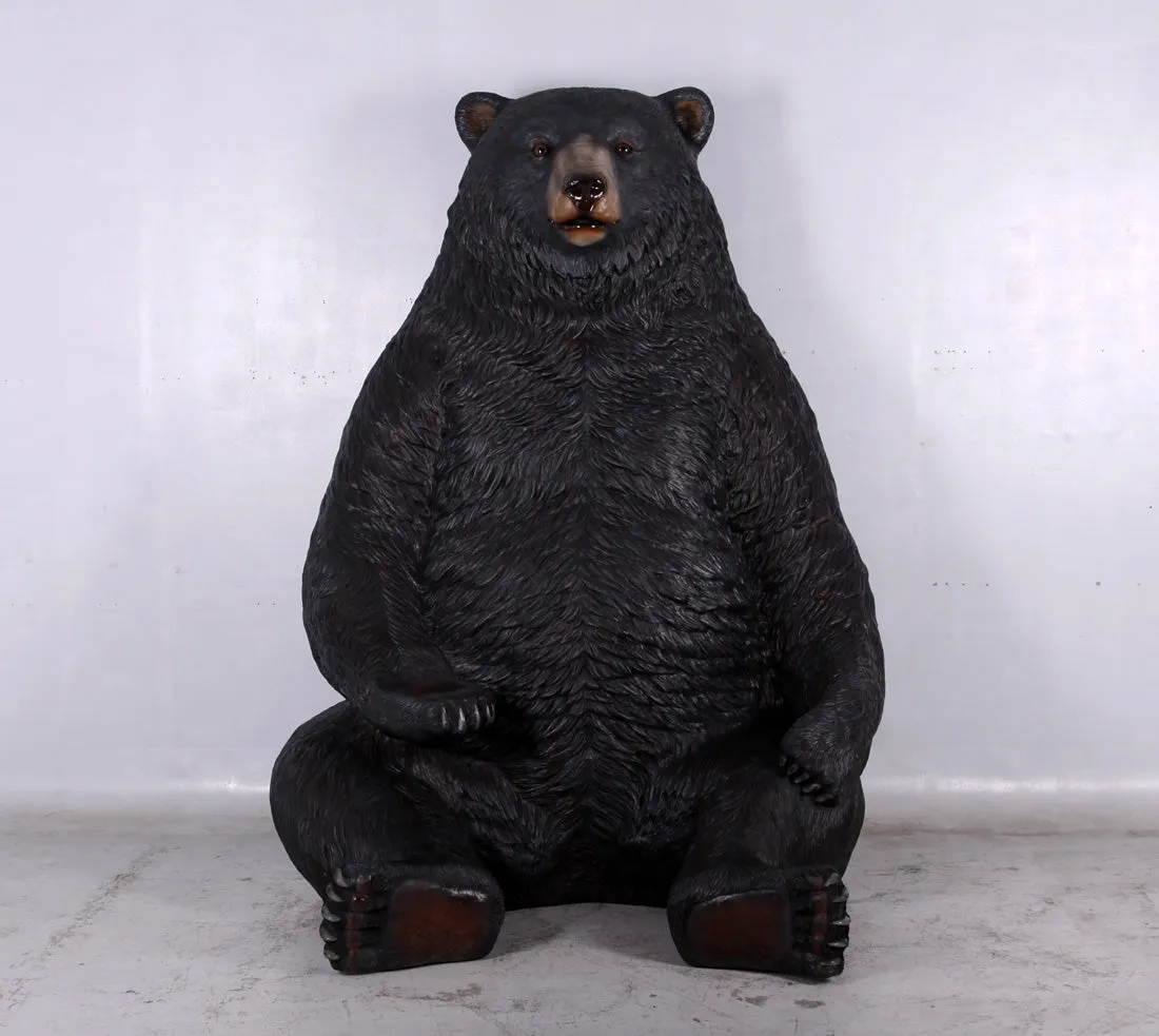 Jumbo Black Bear Life Size Statue