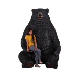 Jumbo Black Bear Life Size Statue