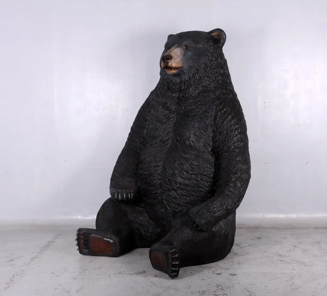 Jumbo Black Bear Life Size Statue