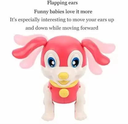 KAVANA Baby Toys Crawling Dog Toy for Kids Infant Toddlers Tummy Time Dancing Musical Moving Toys for Babies Boys Girl Birthday Gift - Rechargeable