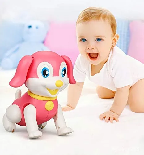 KAVANA Baby Toys Crawling Dog Toy for Kids Infant Toddlers Tummy Time Dancing Musical Moving Toys for Babies Boys Girl Birthday Gift - Rechargeable