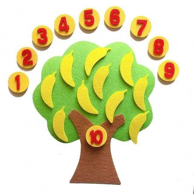 Kids Montessori Toys Materials DIY Non-woven Math Toys Numbers Counting Toy Educational Learning Toys for Children Teaching Aids