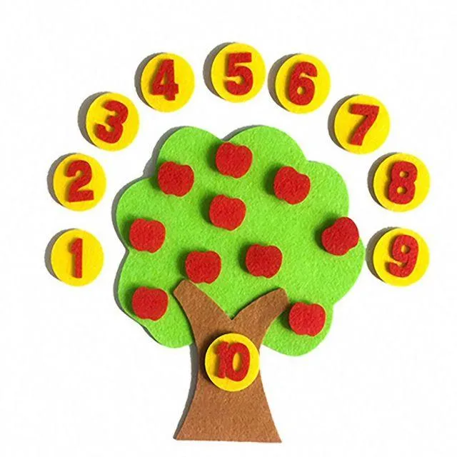 Kids Montessori Toys Materials DIY Non-woven Math Toys Numbers Counting Toy Educational Learning Toys for Children Teaching Aids