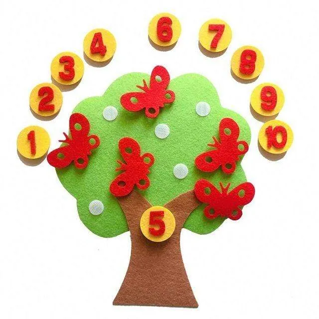 Kids Montessori Toys Materials DIY Non-woven Math Toys Numbers Counting Toy Educational Learning Toys for Children Teaching Aids