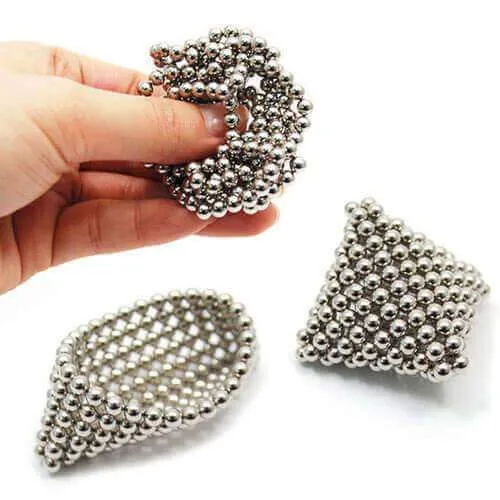 Magnetic Metallic Balls - 216 pcs