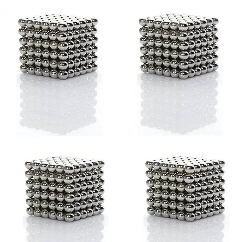 Magnetic Metallic Balls - 216 pcs