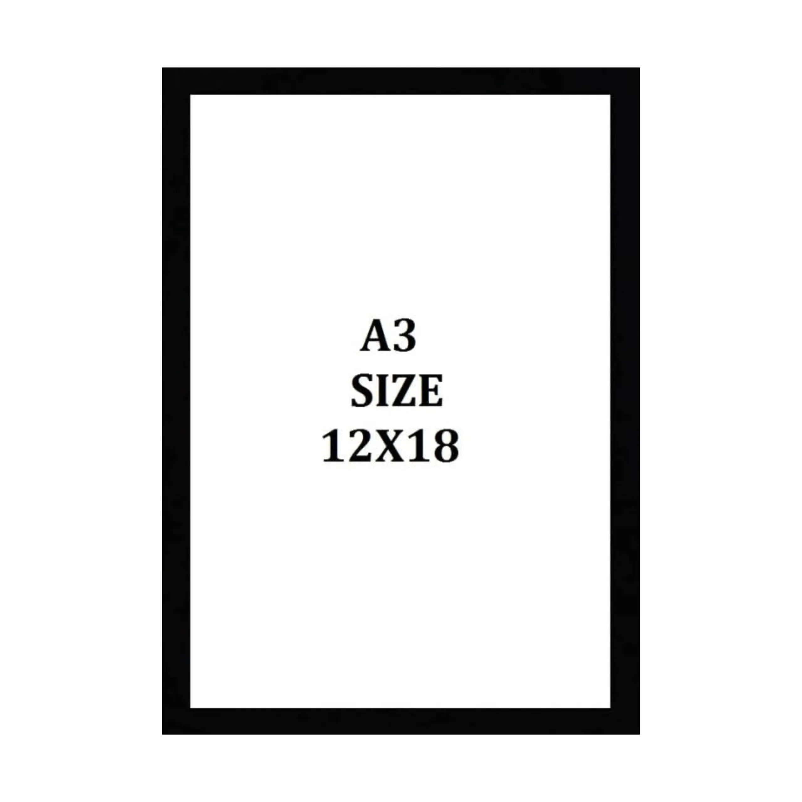 Maurvish Amazing Arts A3 Size Rectangular Shape Photo Frame For Wall (Black- Set Of 1 Picture Frame For Home And Office Decoration, 12 X 18 Inch) Synthetic Wood