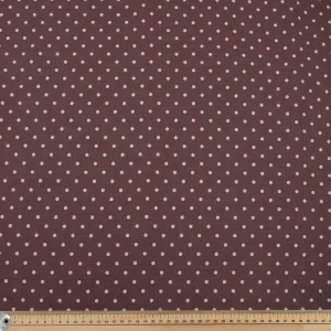 Mauve Natural Medium Dots Cotton Canvas Print