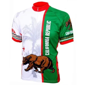 Men's California Flag Road Bike Jersey