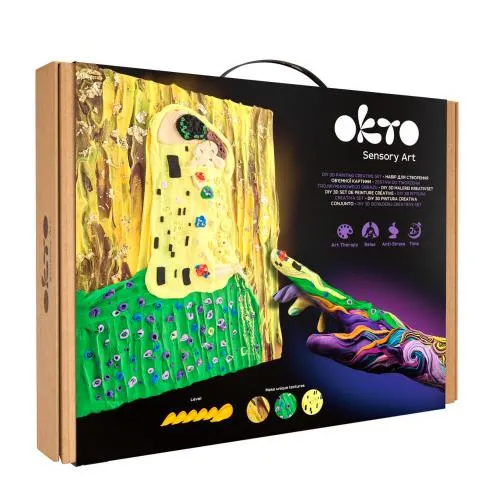 OKTO Sensory Art 3D Clay Painting Kit - The Kiss, Gustav Klimt