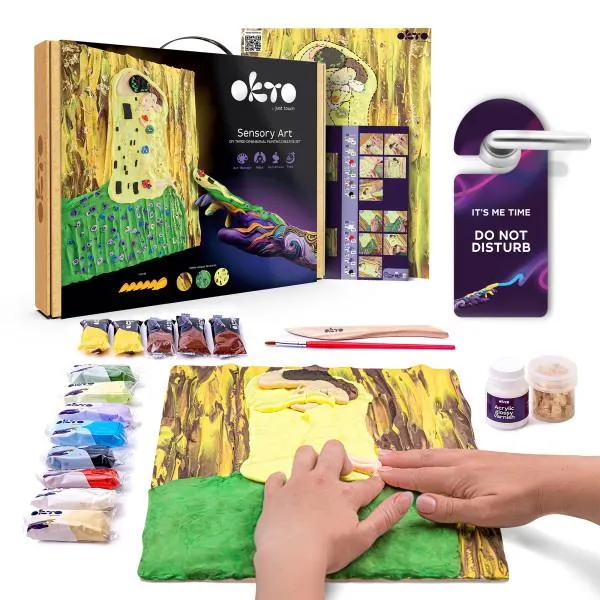 OKTO Sensory Art 3D Clay Painting Kit - The Kiss, Gustav Klimt